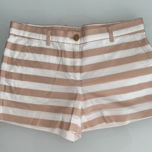 Gap Beige Striped Stretch Shorts